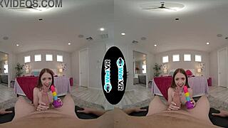 cute redhead gets creamed by fat cock in vr porn