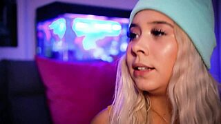 Blonde Babe Teases Boyfriend With Seductive Footjob