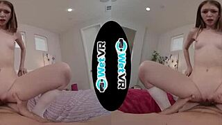 cute redhead gets creamed by fat cock in vr porn