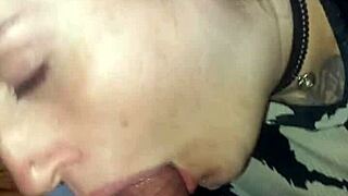 Blonde goes deep for that cum swallow!