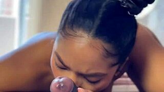 pov blowjob ends with cum in mouth - amateur couple - nysdel