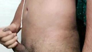 Indian desi gay solo masturbates monster cock