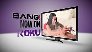 kali roses gets tricked into fucking during birdbox challenge outdoors