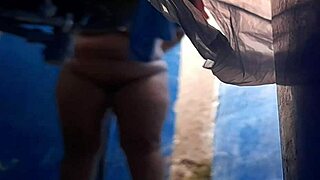 My mother-in-law's big ass and tits while she masturbates in the shower 😘
