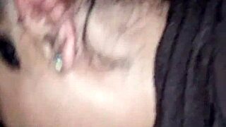 suck dick swallow sloppy in the car with tongue and spitting cum