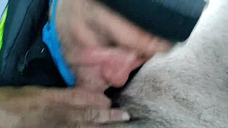 Backseat uncut fun with gay cum swallowing