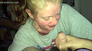 Blonde Lass Sucking Cock and Swallowing Every Drop of Cum