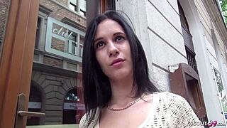 German Scout Approaches 18-Year-Old Teen On Street For Money And Fucks Without Condom