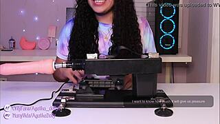 Agatha Dolly's otaku girl fantasy comes true with a sex machine unboxing