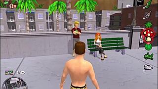 Redhead cutie licks tits in Bonetown vacation comedy