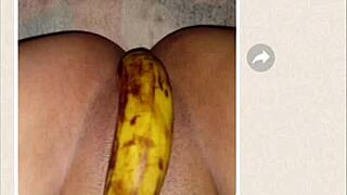 my girlfriend gets very hot with banana part 4