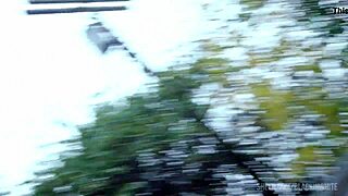 bella rolland starts with a double dildo solo, then gets roughly analized by two black workers