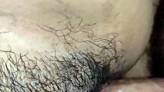 Married woman bent over in doggystyle with hairy pussy