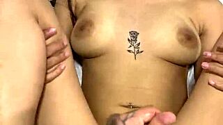 finishing fuck with creampie in pretty pussy.