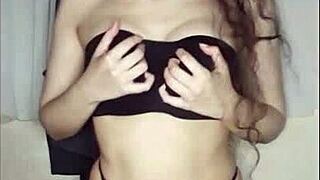 student gets wet enjoying uncle's big natural tits several times