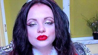 Red Lips Fetish Babe for Holiday Fun