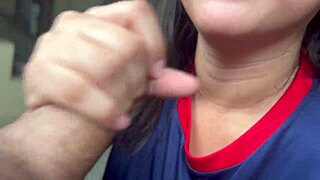 The stepdaughter feels excitement losing the bet to her stepfather, paying with her body in POV.