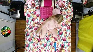 desiree deluca stretches twins' melons overhead