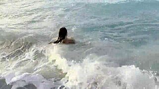 Monika Fox Swims In Atlantic Ocean And Poses Naked On A Public Beach Free