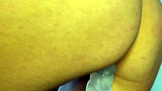 petite wife cheats with ass bouncing dildo closeup orgasm