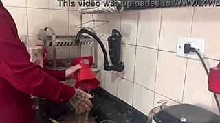 Blonde Brazilian Babe Making Morning Coffee Just for You