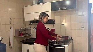 Blonde Brazilian Babe Making Morning Coffee Just for You