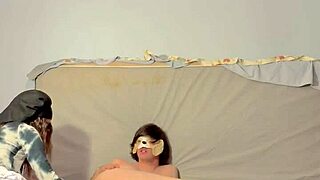 Findom dominatrix controls with assplay and fingering