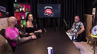 hot black woman measures big dick then gives blowjob