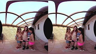 three amazing table tennis pussies