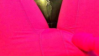 i’m so hooked on vibing this monster cock in my tight compression shorts, pure thrill!