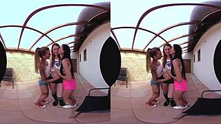 three amazing table tennis pussies