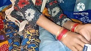 indian bhabhi gets wet and squirts hard at night. milf takes monster cock like a pro.