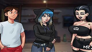 Peeping naked asses in Summertimesaga through binoculars e1 78 😏