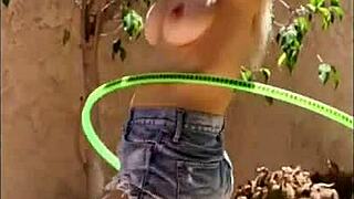 Liz Ashley's retro 2015 shoot with undressing, striptease, and clothes ripped close up 😍