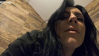hot latina milf in stockings pees and masturbates while roleplaying dirty mommy talk