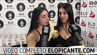 mielcita and almendra, wanna suck this creamy banana and swallow it?