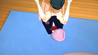 Ssss Gridman Hentai - Shinjo Akane Sucks and Fucks Utsumi Sho