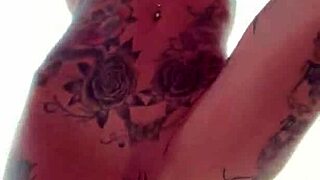 she dances naked in the sauna, showing off her big tits and ass