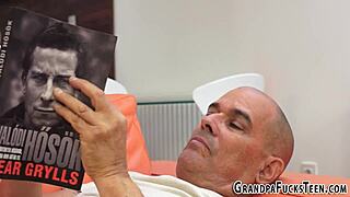 teen bangs old man for cum and golden shower thrill. her young body craves the wild fetish.