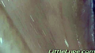 tiny latina lupe showers and masturbates