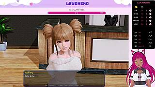 vtuber lewdneko plays harem hotel part 16 in her room