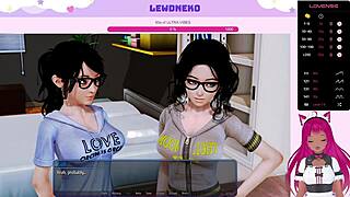 vtuber lewdneko plays harem hotel part 16 in her room