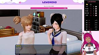 vtuber lewdneko plays harem hotel part 16 in her room