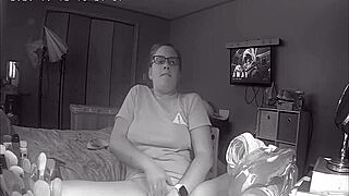 Slutty teen skips homework to finger herself on hidden cam