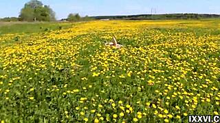 casual blowjob from a young teen 18+ stranger girl, cum in mouth outdoor with vira gold and ananta shakti