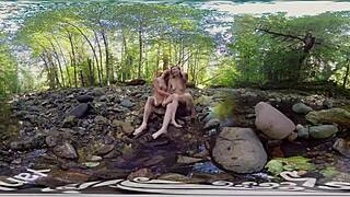 Yanks Amateurs Ana Molly and Belle Having Lesbian Fun Outdoors