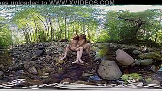 Yanks Amateurs Ana Molly and Belle Having Lesbian Fun Outdoors