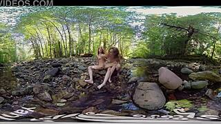 Yanks Amateurs Ana Molly and Belle Having Lesbian Fun Outdoors