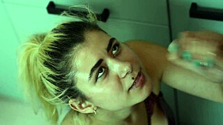 Gave a blowjob in the kitchen? the blonde teen asks with a wink.