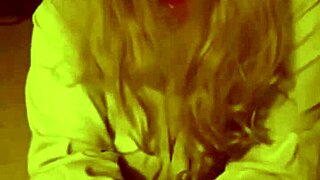 Devil drains his soul with gloved handjob